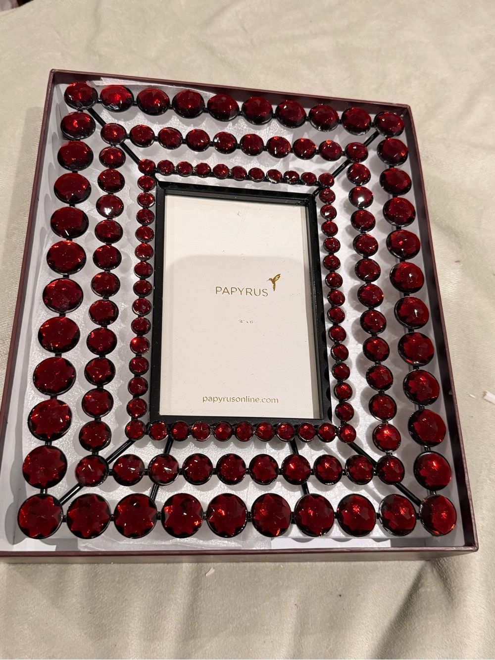 Papyrus Red Jeweled Photo Frame 4x6